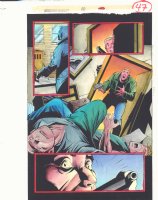 Spider-Man Unlimited #10 p.47 Color Guide Art - Knocked out Guys - 1995 Comic Art