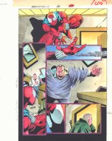 Spider-Man Unlimited #10 p.49 Color Guide Art - Scarlet Spider Action - 1995 Comic Art