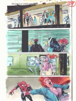 Spectacular Spider-Man #228 p.29 Color Guide Art - Spidey chases Mary Jane - 1995 Comic Art