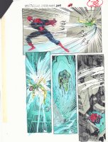 Spectacular Spider-Man #229 p.38 Color Guide Art - Spider-Man vs. Doctor Octopus (Carolyn Trainer) - 1995 Comic Art