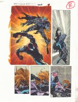 Spectacular Spider-Man #226 p.4 Color Guide Art - Spidey vs. Kaine Splash - 1995 Comic Art