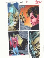 Spectacular Spider-Man #226 p.30 Color Guide Art - Jackal with Peter Clone - 1995 Comic Art