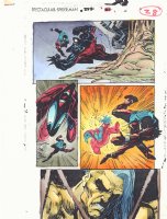 Spectacular Spider-Man #227 p.28 Color Guide Art - Scarlet Spider vs. Spidercide - 1995 Comic Art