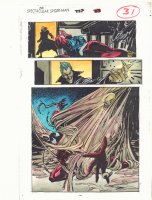 Spectacular Spider-Man #227 p.31 Color Guide Art - Scarlet Spider vs. Jackal Splash - 1995 Comic Art