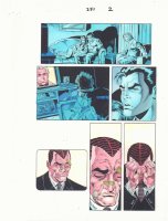 Spectacular Spider-Man #251 p.2 Color Guide Art - Peter, MJ, and Aunt May watch Norman Osborn on TV - 1997 Comic Art