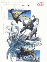 Spectacular Spider-Man #223 p.23 Color Guide Art - Shriek vs. Jackal Splash - 1994 Comic Art