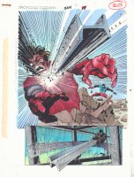 Spectacular Spider-Man #224 p.20 Color Guide Art - Scarlet Spider vs. Spidercide Splash - 1994 Comic Art