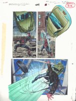 Spectacular Spider-Man #224 p.22 Color Guide Art - Spidercide vs. Spidey Action - 1994 Comic Art