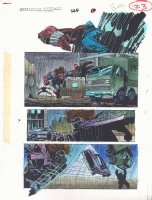 Spectacular Spider-Man #224 p.23 Color Guide Art - Kaine & Scarlet Spider vs. Spidercide Action - 1994 Comic Art