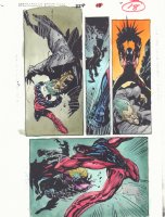 Spectacular Spider-Man #227 p.18 Color Guide Art - Spidercide, Kaine, and Jackal Action - 1995 Comic Art