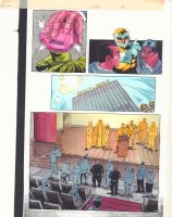 Spectacular Spider-Man #258 p.18 Color Guide Art - Norman Osborn & Prodigy Daily Bugle Splash - 1998 Comic Art