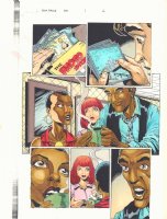 Spider-Man '97 #1 p.6 Color Guide Art - Glory Grant and Robbie Robertson at the Daily Bugle - 1997 Comic Art