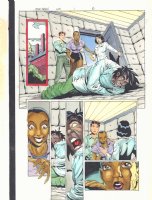Spider-Man '97 #1 p.8 Color Guide Art - Glory Grant and Peter visit Ramon Grant at Insane Asylum Splash - 1997 Comic Art