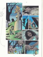 Spider-Man '97 #1 p.31 Color Guide Art - Glory Grant and Ramon Grant in Graveyard - 1997 Comic Art