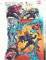 Spectacular Spider-Man #226 p.3 Color Guide Art - Spidey vs. Kaine Action - 1995 Comic Art