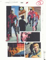 Spectacular Spider-Man #226 p.13 Color Guide Art - Spidey Unmasked and MJ - 1995 Comic Art