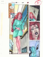 Spectacular Spider-Man #229 p.31 Color Guide Art - MJ and Spider Splash - 1995 Comic Art
