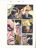 Spectacular Spider-Man #251 p.4 Color Guide Art - Norman Osborn, J. Jonah Jameson, and Robbie Robertson - 1997 Comic Art