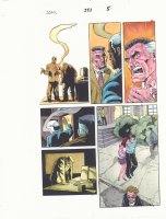 Spectacular Spider-Man #251 p.5 Color Guide Art - J. Jonah Jameson and Robbie Robertson Argue - Peter & MJ - 1997 Comic Art