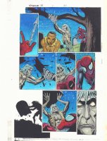 Spider-Man '97 #1 p.37 Color Guide Art - Spidey, Zombie, and Gloria Grant - 1997 Comic Art