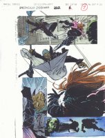 Spectacular Spider-Man #222 p.7 Color Guide Art - Kaine vs. Jackal Action - 1995 Comic Art