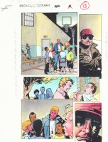 Spectacular Spider-Man #222 p.13 Color Guide Art - Coaching Basketball - 1995 Comic Art