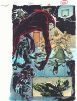 Spectacular Spider-Man #222 p.26 Color Guide Art - Jackal with Monsters Splash - 1995 Comic Art