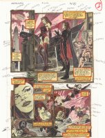 Avengers #374 p.6 / 7 Color Guide Art - Proctor and Sersi Flashback - 1994 Comic Art