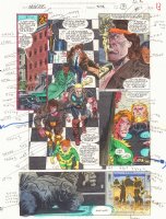 Avengers #374 p.9 / 13 Color Guide Art - Sprite, Thunderstrike, and Hercules - 1994 Comic Art