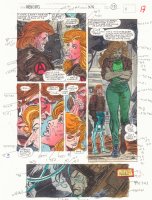 Avengers #374 p.13 / 17 Color Guide Art - Black Knight, Crystal, and Quicksilver - 1994 Comic Art
