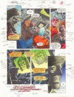 Avengers #374 p.22 / 30 Color Guide Art - Black Knight and Quicksilver - 1994 Comic Art