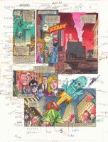 Avengers #375 p.1 Color Guide Art - Quinjet - 1994 Comic Art