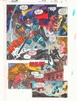 Avengers #375 p.14 Color Guide Art - Proctor vs. Black Knight - 1994 Comic Art