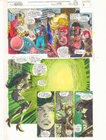 Avengers #375 p.23 Color Guide Art - Ute the Watcher, Giant-Man, Captain America, Hercules, Black Widow, Quicksilver, and Sersi - 1994 Comic Art