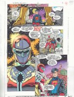 Superboy and the Ravers #2 p.6 Color Guide Art - Superboy meets Jack Nebula (Darkstar) - 1996 Comic Art