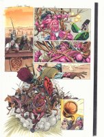 Conan: Flame and the Fiend #3 p.6 Color Guide Art - Kulan Gath vs. Conan - 2000 Comic Art