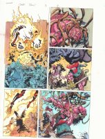 Conan: Flame and the Fiend #3 p.8 Color Guide Art - Kulan Gath vs. Conan - 2000 Comic Art