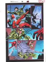 Spider-Man Unlimited #10 p.55 Color Guide Art - Scarlet Spider vs. Vulture - 1995 Comic Art