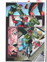 Spider-Man Unlimited #10 p.40 Color Guide Art - Spidey vs. Vulture - 1995 Comic Art