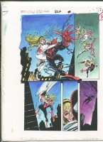 Spectacular Spider-Man #227 p.4 Color Guide Art - Spidey and Gwen Stacy clone - 1995 Comic Art