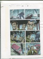Spectacular Spider-Man #251 p.8 Color Guide Art - Kraven the Hunter II Attacks Robbers - 1997 Comic Art