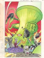 JLA: Gods and Monsters #1 p.62 Color Guide Art - Green Lantern Action Splash - 2001  Comic Art