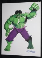 Hulk Color Commission - 2004 Signed Comic Art