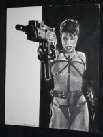 Rosario Dawson as Gail from Sin City Commission - 2005 Signed Comic Art