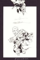 Cable and Deadpool Neal Adams Homage - Signed by Neal & Louise Simonson Comic Art