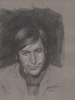 Charlie Watts Pencil Portrait Art - Signed Comic Art