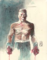 Costigan Boxer Color Painted Art - Signed Comic Art