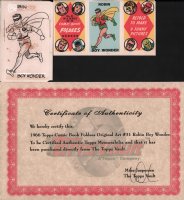 1966 Topps Foldees Original Line Art #31 - Robin Boy Wonder Comic Art
