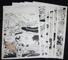Wheelie Anthropomorphic Cars Complete Six Page Story - Anything for a Yock! - Signed art by Joseph Louis / Lopez? Comic Art