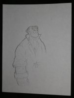 Hellboy Pencil Commission - 2009 Signed art by ? Comic Art